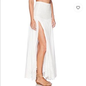Spell Byron Bay BAMBI SPLIT SKIRT IN WHITE